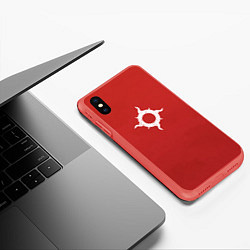 Чехол iPhone XS Max матовый Тысяча сынов до Ереси цвет легиона, цвет: 3D-красный — фото 2