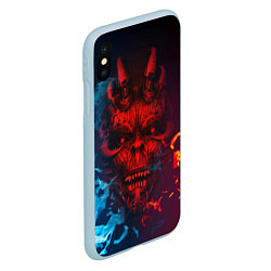 Чехол iPhone XS Max матовый Diablo Fire Ice, цвет: 3D-голубой — фото 2