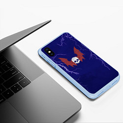 Чехол iPhone XS Max матовый Повелители ночи до Ереси цвет легиона, цвет: 3D-голубой — фото 2