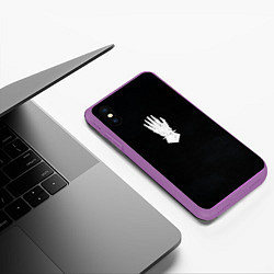 Чехол iPhone XS Max матовый Железные руки цвета легиона, цвет: 3D-фиолетовый — фото 2