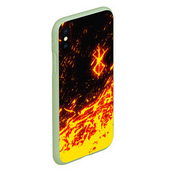 Чехол iPhone XS Max матовый БЕРСЕРК ОГНЕННОЕ КЛЕЙМО, цвет: 3D-салатовый — фото 2