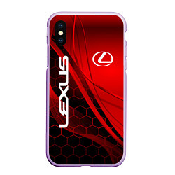 Чехол iPhone XS Max матовый LEXUS RED GEOMETRY ЛЕКСУС