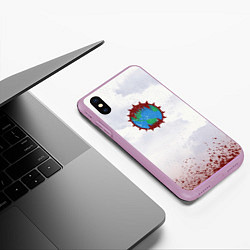 Чехол iPhone XS Max матовый Пожиратели миров до Ереси цвет легиона, цвет: 3D-сиреневый — фото 2