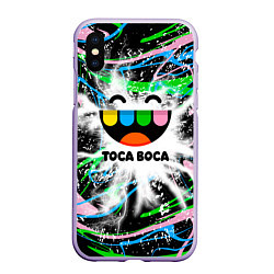 Чехол iPhone XS Max матовый Toca Boca: Весельчак, цвет: 3D-светло-сиреневый