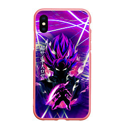 Чехол iPhone XS Max матовый Гоку Блек Anime Dragon Ball Super Saiyan