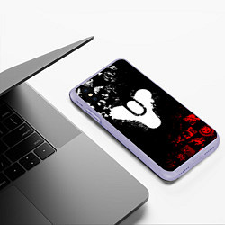 Чехол iPhone XS Max матовый DESTINY 2 RED & WHITE PATTERN LOGO, цвет: 3D-светло-сиреневый — фото 2