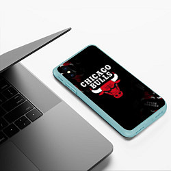 Чехол iPhone XS Max матовый ЧИКАГО БУЛЛС БЫКИ CHICAGO BULLS, цвет: 3D-мятный — фото 2