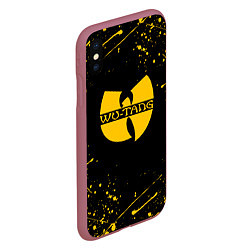 Чехол iPhone XS Max матовый WU-TANG CLAN БРЫЗГИ КРАСОК, цвет: 3D-малиновый — фото 2