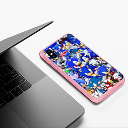 Чехол iPhone XS Max матовый SONIC СИНИЙ ЁЖ СОНИК, цвет: 3D-баблгам — фото 2