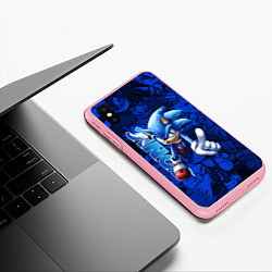 Чехол iPhone XS Max матовый SONIC LOGO СОНИК ЛОГО, цвет: 3D-баблгам — фото 2