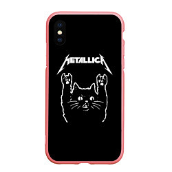 Чехол iPhone XS Max матовый Meowtallica, цвет: 3D-баблгам