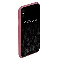 Чехол iPhone XS Max матовый The Witcher - Ведьмак, цвет: 3D-малиновый — фото 2