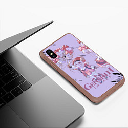 Чехол iPhone XS Max матовый Klee Genshin Impact, цвет: 3D-коричневый — фото 2