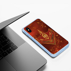 Чехол iPhone XS Max матовый МАСКА ЧАЙЛЬДА, цвет: 3D-голубой — фото 2