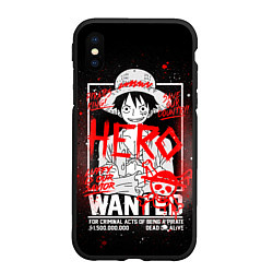 Чехол iPhone XS Max матовый One Piece: Разыскивается Манки Д Лаффи