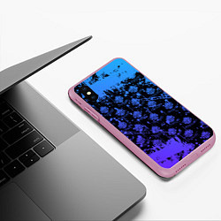 Чехол iPhone XS Max матовый OVERLORD оверлорд neon НЕОН, цвет: 3D-розовый — фото 2