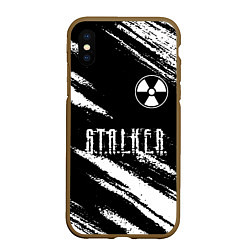 Чехол iPhone XS Max матовый S T A L K E R 2: Тени Чернобыля, цвет: 3D-коричневый