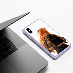 Чехол iPhone XS Max матовый Аска Лэнгли в современном стиле, цвет: 3D-светло-сиреневый — фото 2