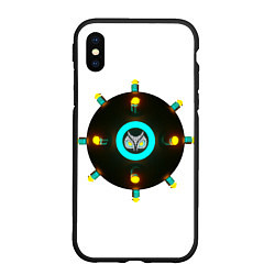 Чехол iPhone XS Max матовый RaiTime KiberVirus, цвет: 3D-черный