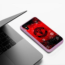 Чехол iPhone XS Max матовый Manchester United: Возвращения Ronaldo, цвет: 3D-сиреневый — фото 2