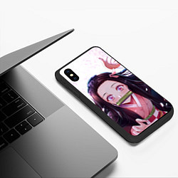 Чехол iPhone XS Max матовый Незуко Камадо Nezuko, цвет: 3D-черный — фото 2