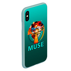 Чехол iPhone XS Max матовый The Resistance - Muse, цвет: 3D-мятный — фото 2