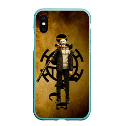 Чехол iPhone XS Max матовый Трафальгар Ло One Piece c нодати, цвет: 3D-мятный