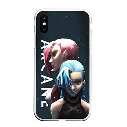 Чехол iPhone XS Max матовый Vi and Jinx