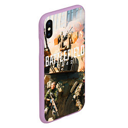 Чехол iPhone XS Max матовый Battlefield 2042 - отряд, цвет: 3D-сиреневый — фото 2