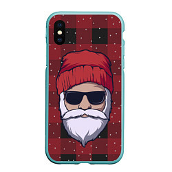 Чехол iPhone XS Max матовый SANTA HIPSTER САНТА ХИПСТЕР