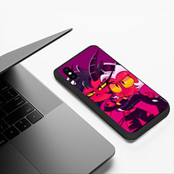 Чехол iPhone XS Max матовый АДСКИЙ БОСС, Helluva Boss, цвет: 3D-черный — фото 2