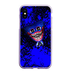 Чехол iPhone XS Max матовый Huggy Wuggy: Blue Rage, цвет: 3D-светло-сиреневый