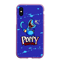 Чехол iPhone XS Max матовый Poppy Playtime, цвет: 3D-фиолетовый