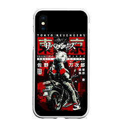 Чехол iPhone XS Max матовый Непобедимый Майки на байке токийские мстители