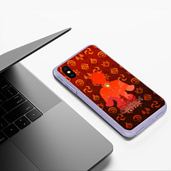 Чехол iPhone XS Max матовый Thoma Тома Genshin Impact, цвет: 3D-светло-сиреневый — фото 2