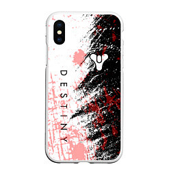Чехол iPhone XS Max матовый Destiny Кровавые пятна, цвет: 3D-белый