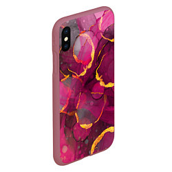 Чехол iPhone XS Max матовый Малиновое вино, цвет: 3D-малиновый — фото 2