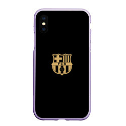 Чехол iPhone XS Max матовый Golden Barca, цвет: 3D-светло-сиреневый