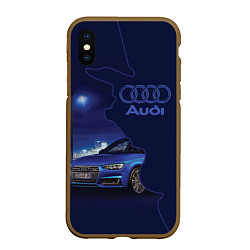 Чехол iPhone XS Max матовый AUDI лого