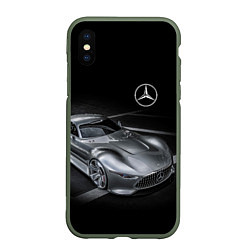 Чехол iPhone XS Max матовый Mercedes-Benz motorsport black