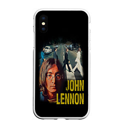 Чехол iPhone XS Max матовый The Beatles John Lennon, цвет: 3D-белый