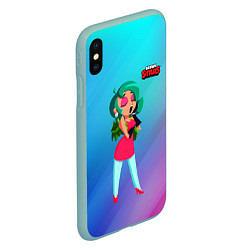 Чехол iPhone XS Max матовый Арт Лола BrawlStars, цвет: 3D-мятный — фото 2