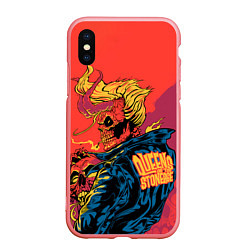 Чехол iPhone XS Max матовый Queen of the stone age Devil, цвет: 3D-баблгам