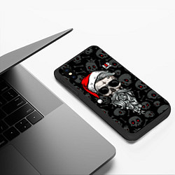 Чехол iPhone XS Max матовый Santa from Hell, цвет: 3D-черный — фото 2