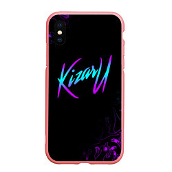 Чехол iPhone XS Max матовый КИЗАРУ НЕОН ЛОГО KIZARU NEON, цвет: 3D-баблгам