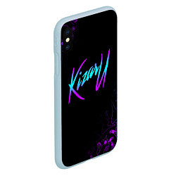 Чехол iPhone XS Max матовый КИЗАРУ НЕОН ЛОГО KIZARU NEON, цвет: 3D-голубой — фото 2