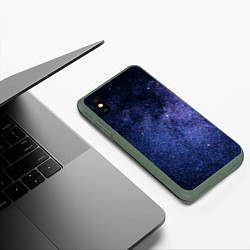Чехол iPhone XS Max матовый Night sky, цвет: 3D-темно-зеленый — фото 2