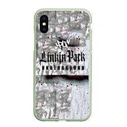 Чехол iPhone XS Max матовый LP Underground 3 0 - Linkin Park, цвет: 3D-салатовый