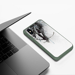 Чехол iPhone XS Max матовый The Hunting Party - Linkin Park, цвет: 3D-темно-зеленый — фото 2