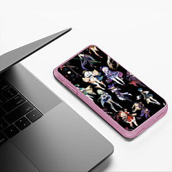 Чехол iPhone XS Max матовый GENSHIN IMPACT ПЕРСОНАЖИ ИГРЫ HEROES, цвет: 3D-розовый — фото 2